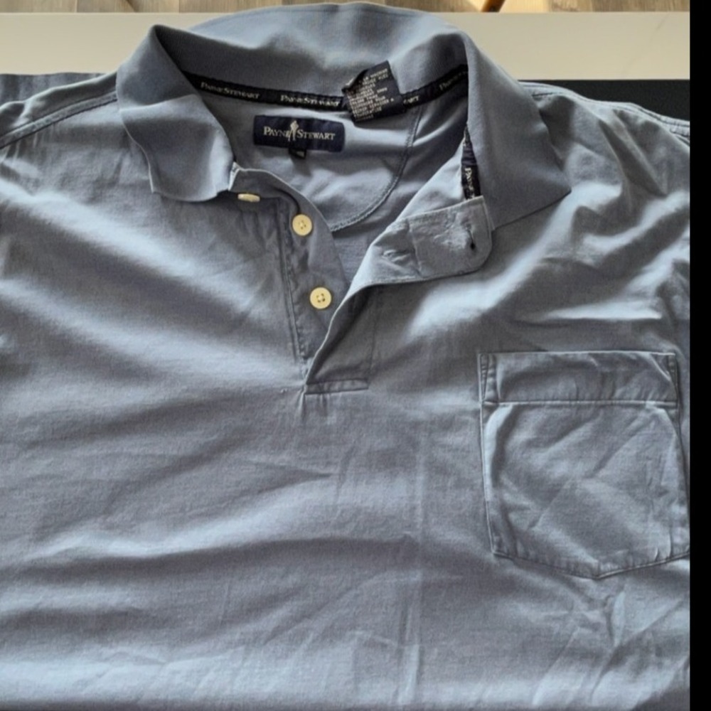 Payne Stewart XXL/TTG Mens Blue Polo Shirt Short Sleeve Golf Casual